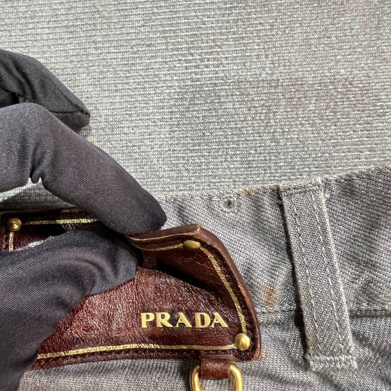 Gray Washed Prada Denim Pants