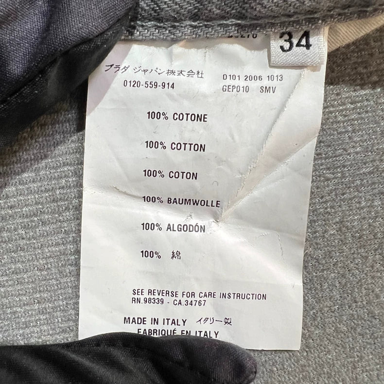 Gray Washed Prada Denim Pants