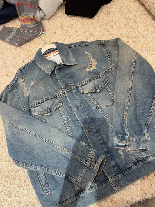 Acne Studios Denim Jacket with Distressed Detailing