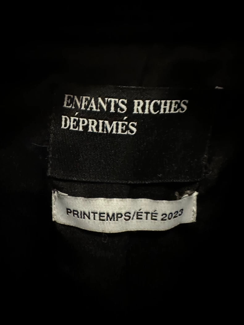 Enfants Riches Deprimes Yellow Black Leather Jacket