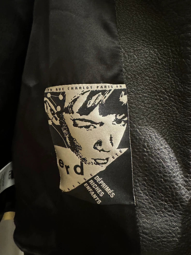 Enfants Riches Deprimes Yellow Black Leather Jacket