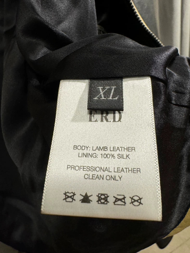 Enfants Riches Deprimes Yellow Black Leather Jacket