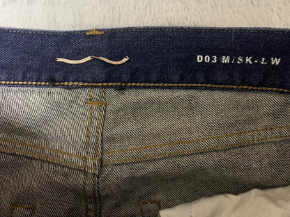 Saint Laurent Blue Distressed Denim Pants