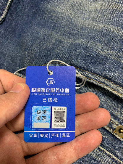 Saint Laurent Blue Distressed Denim Pants