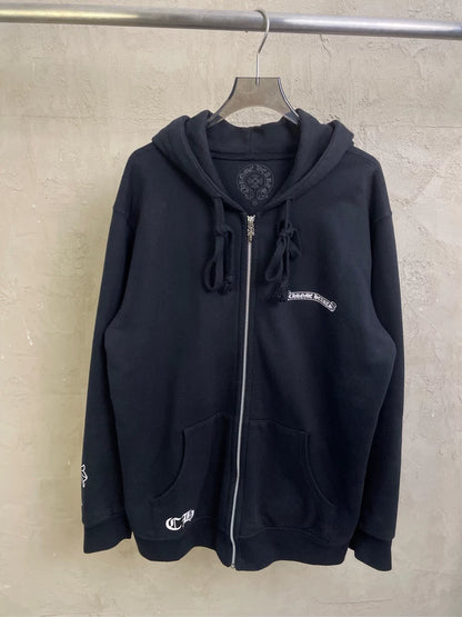 Chrome Hearts Black Hoodie with Cross Design