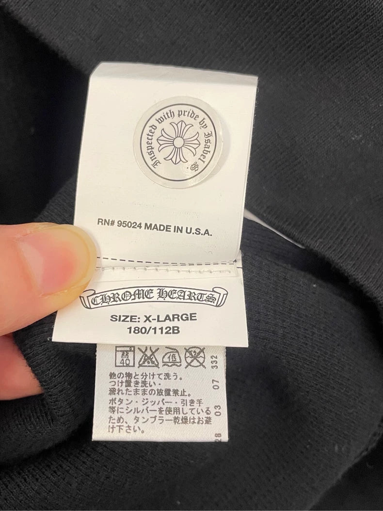 Chrome Hearts Black Hoodie with Cross Design