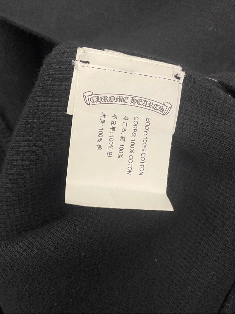 Chrome Hearts Black Hoodie with Cross Design