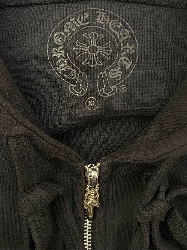 Chrome Hearts Black Hoodie with Cross Design