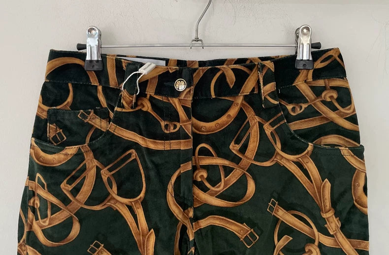 Velvet Printed Long Pants