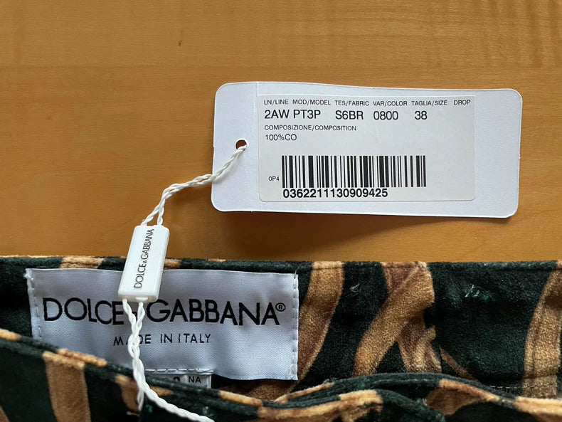 Velvet Printed Long Pants