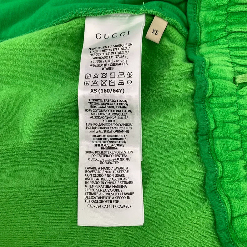 Gucci Green Logo Embroidered Shorts