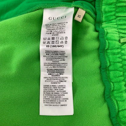 Gucci Green Logo Embroidered Shorts