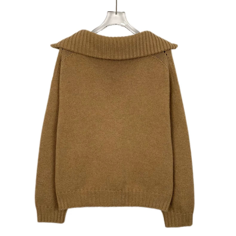 Celine Brown Cashmere Knit Sweater