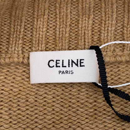 Celine Brown Cashmere Knit Sweater