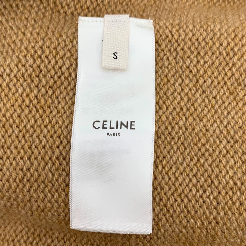 Celine Brown Cashmere Knit Sweater