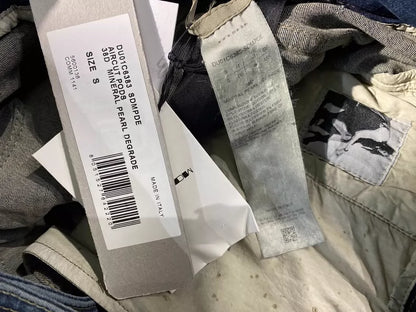 Rick Owens Distressed Denim Cargo Shorts