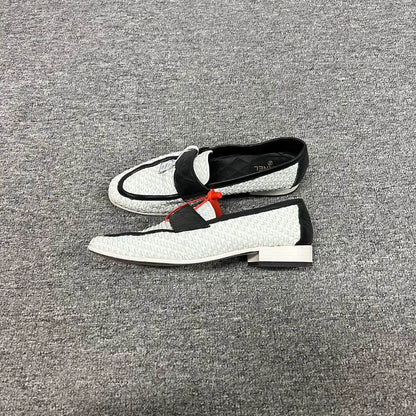 Chanel Panda Color Woven Loafers