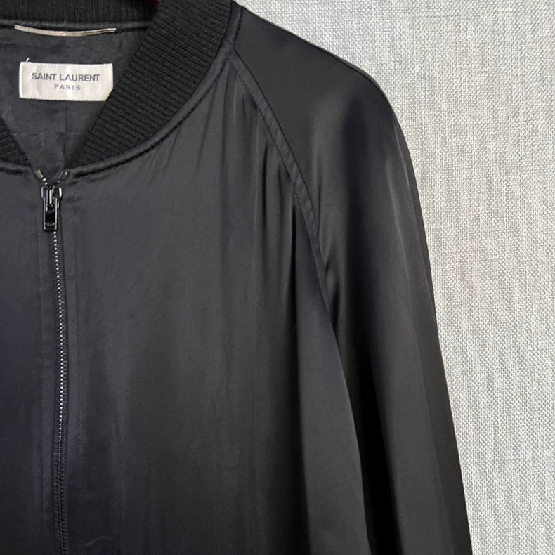 Saint Laurent Black Teddy Bomber Jacket
