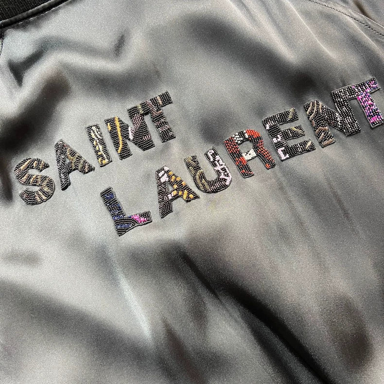 Saint Laurent Black Teddy Bomber Jacket