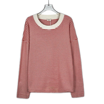Celine Striped Cotton Long Sleeve Sweatshirt