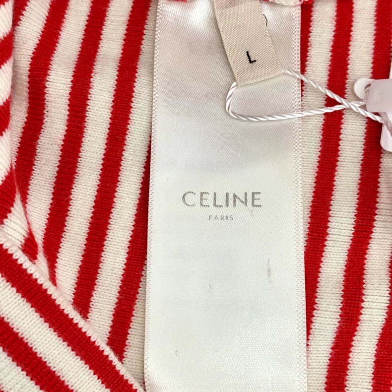 Celine Striped Cotton Long Sleeve Sweatshirt