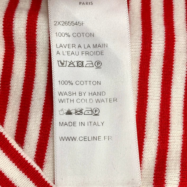 Celine Striped Cotton Long Sleeve Sweatshirt