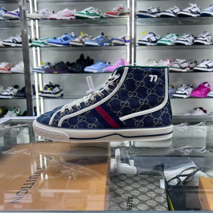 Gucci Tennis 1977 Denim High-Top Sneakers 0079