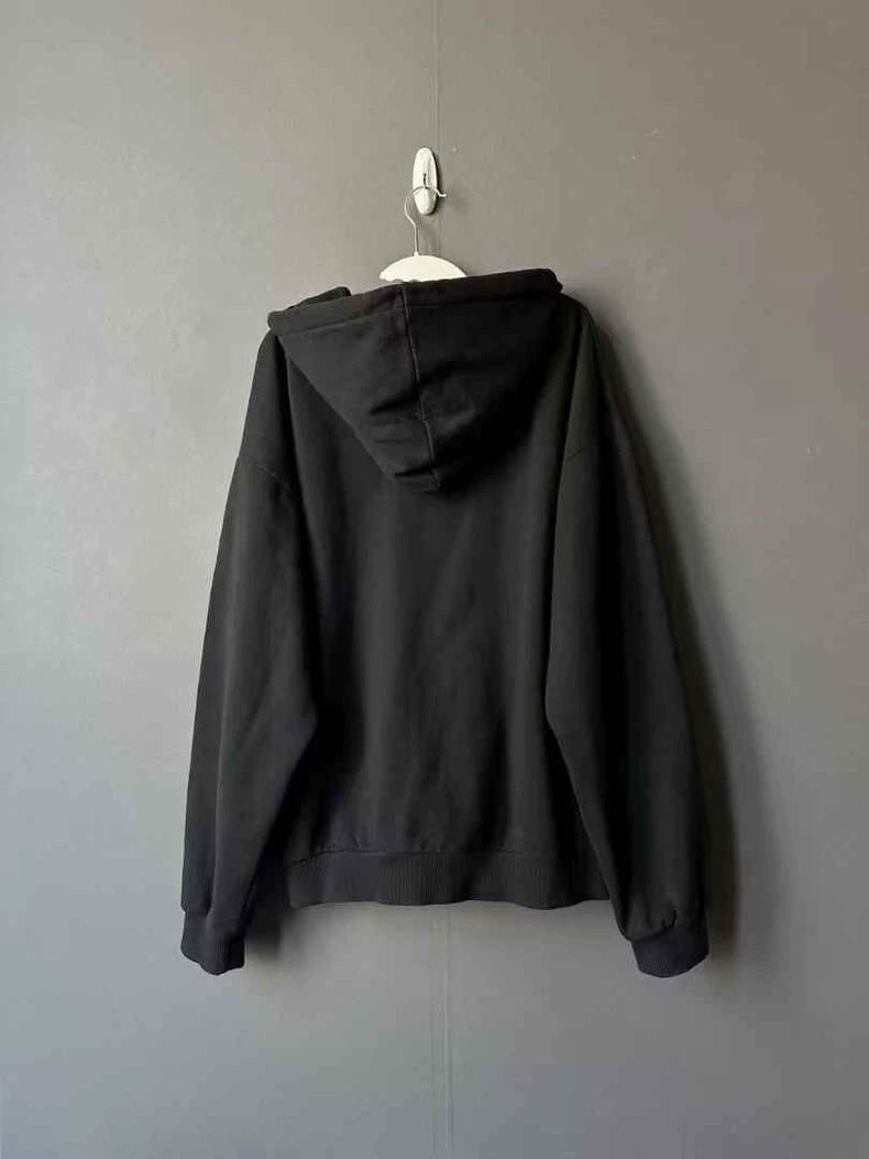 Celine Embroidered Logo Zip-Up Hoodie