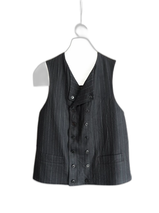 Yohji Yamamoto Black Red Striped Vest