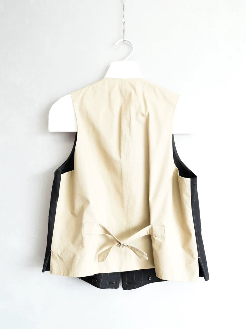 Yohji Yamamoto Black Red Striped Vest