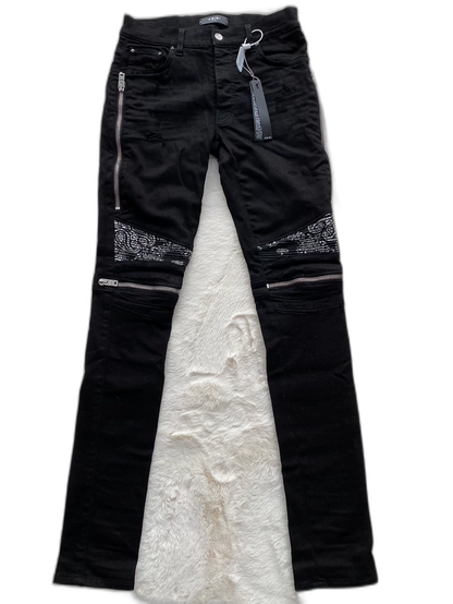 Amiri Black Paisley Mx2 Denim Pants
