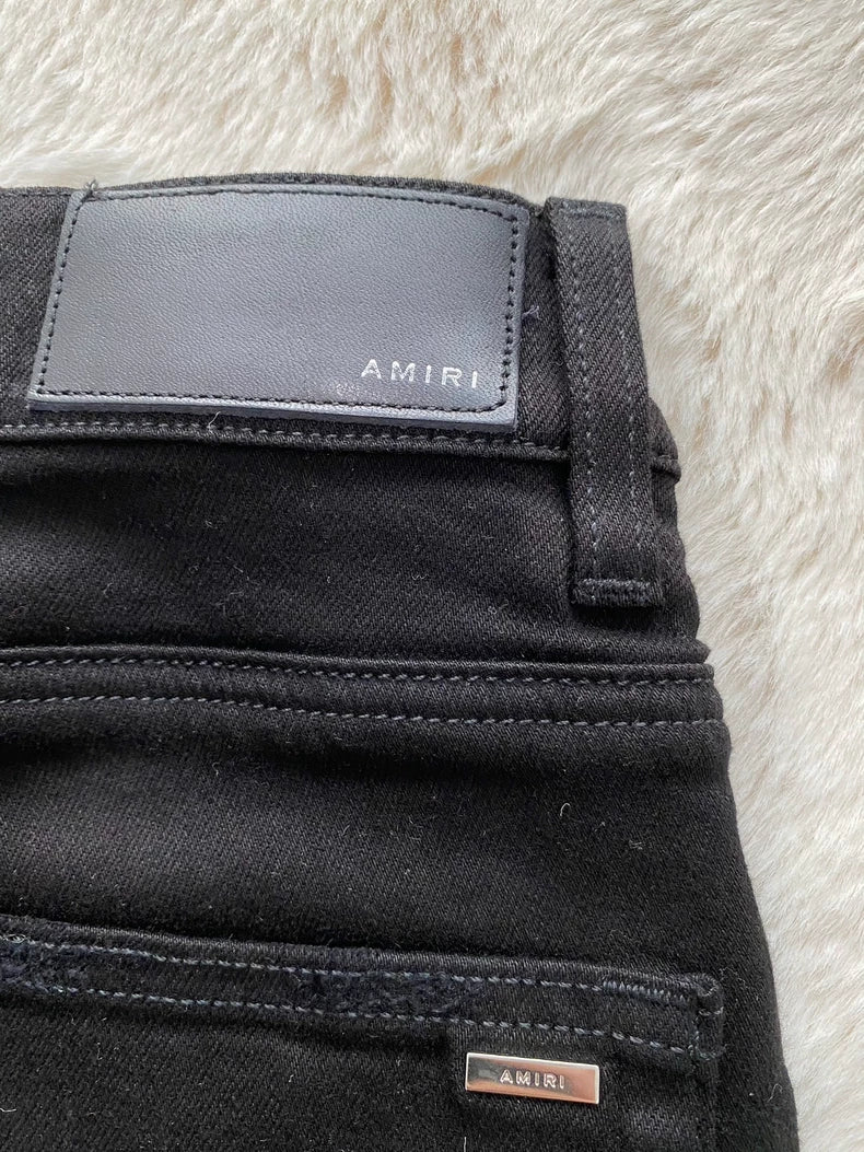 Amiri Black Paisley Mx2 Denim Pants