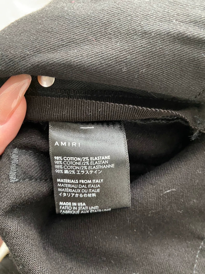 Amiri Black Paisley Mx2 Denim Pants