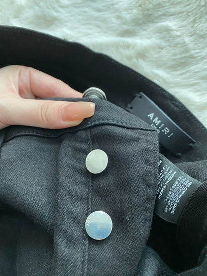 Amiri Black Paisley Mx2 Denim Pants