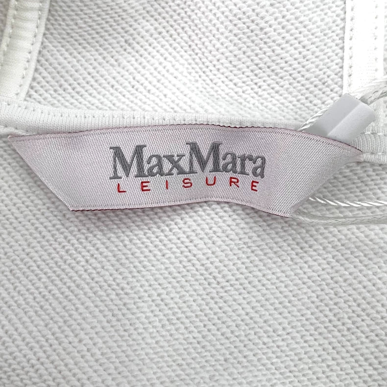 Maxmara Logo Embroidered White Hoodie