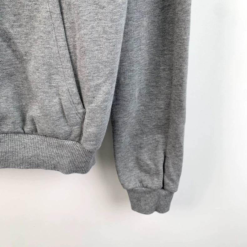 Celine Gray Logo Hoodie with Drawstring