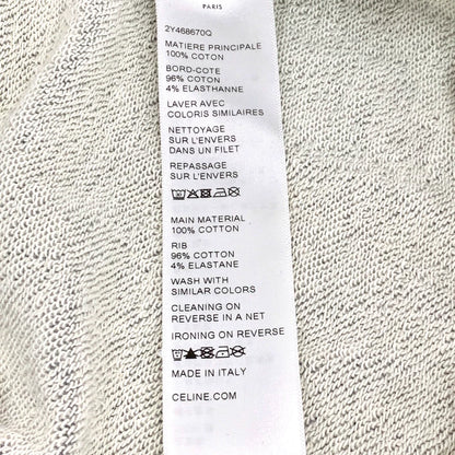 Celine Gray Logo Hoodie with Drawstring