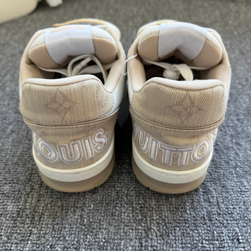 Louis Vuitton Trainer Low-top Fashion Sneakers in Khaki 0079