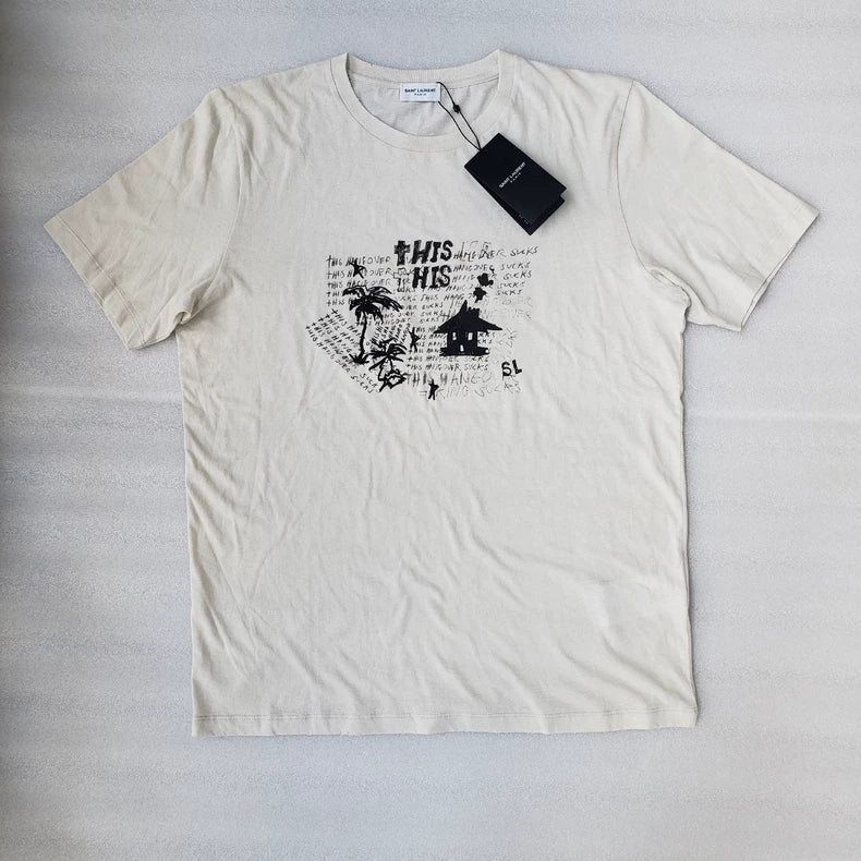 SAINT LAURENT 20SS Vintage Graphic T-Shirt