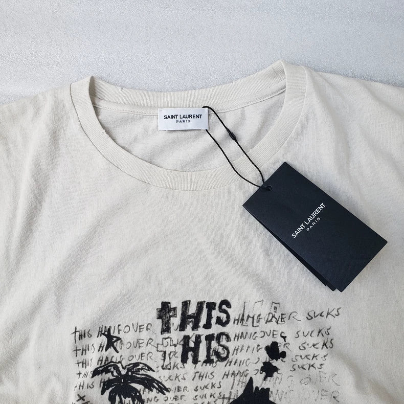 SAINT LAURENT 20SS Vintage Graphic T-Shirt