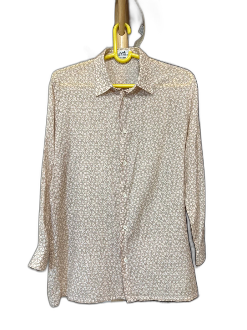 Hermes Silk Cotton Button Up Shirt