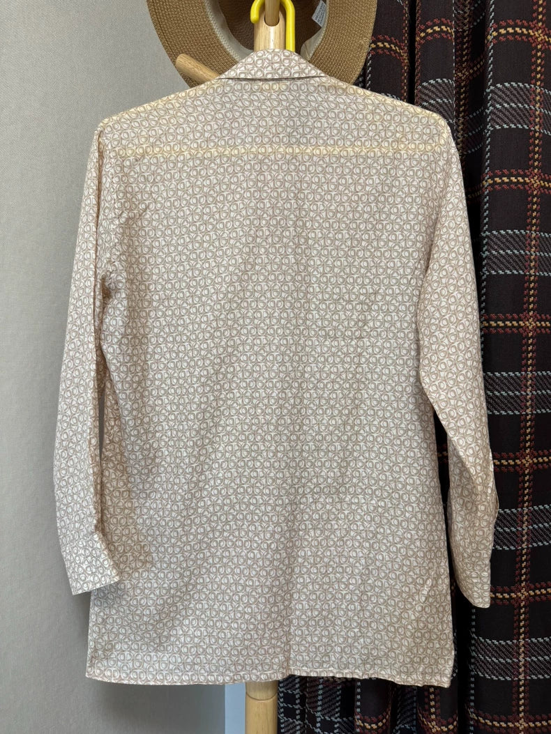 Hermes Silk Cotton Button Up Shirt