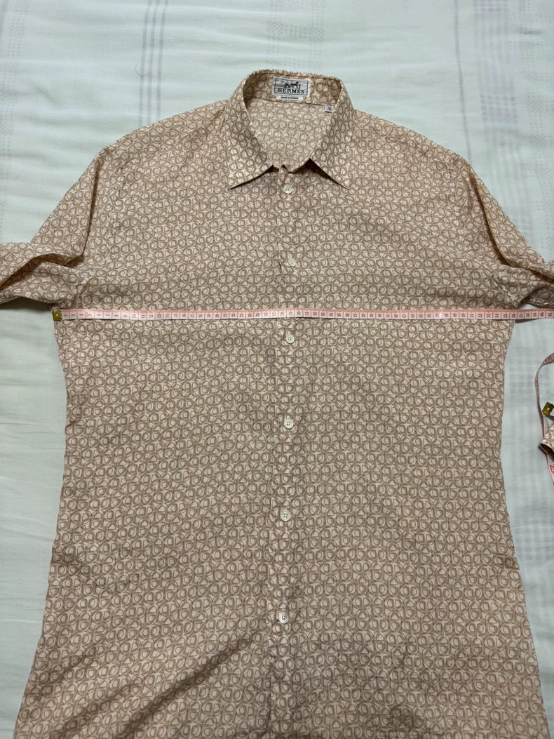 Hermes Silk Cotton Button Up Shirt