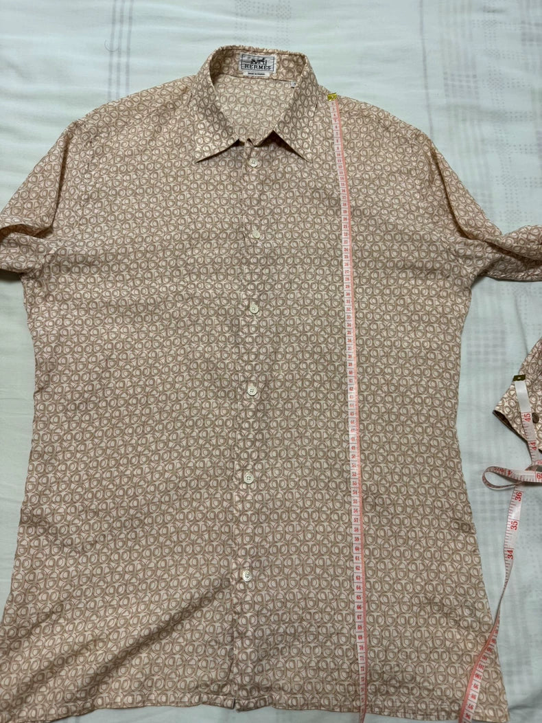 Hermes Silk Cotton Button Up Shirt