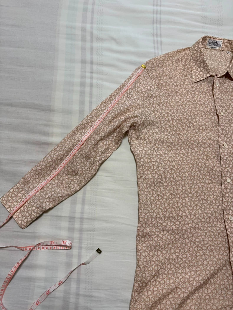 Hermes Silk Cotton Button Up Shirt
