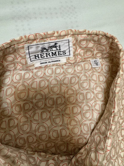 Hermes Silk Cotton Button Up Shirt
