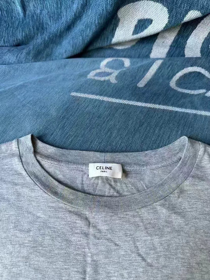 Celine Gray Gradient Short Sleeve T-shirt