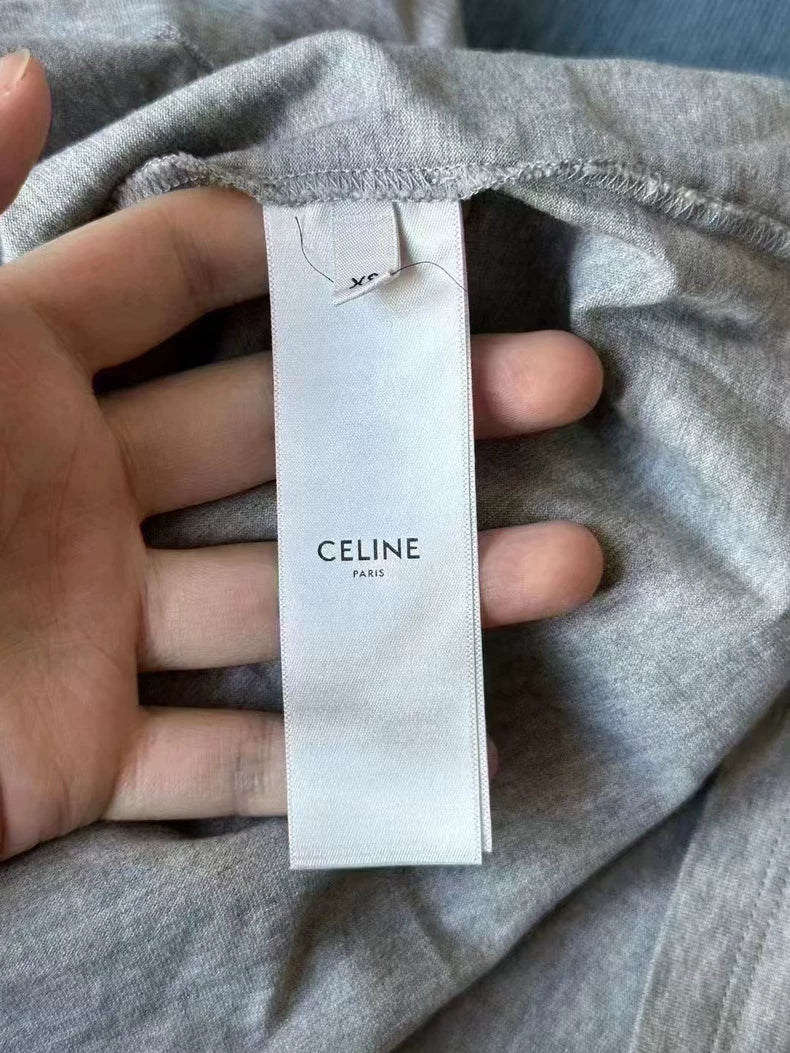 Celine Gray Gradient Short Sleeve T-shirt