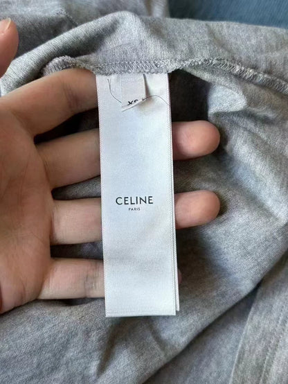 Celine Gray Gradient Short Sleeve T-shirt