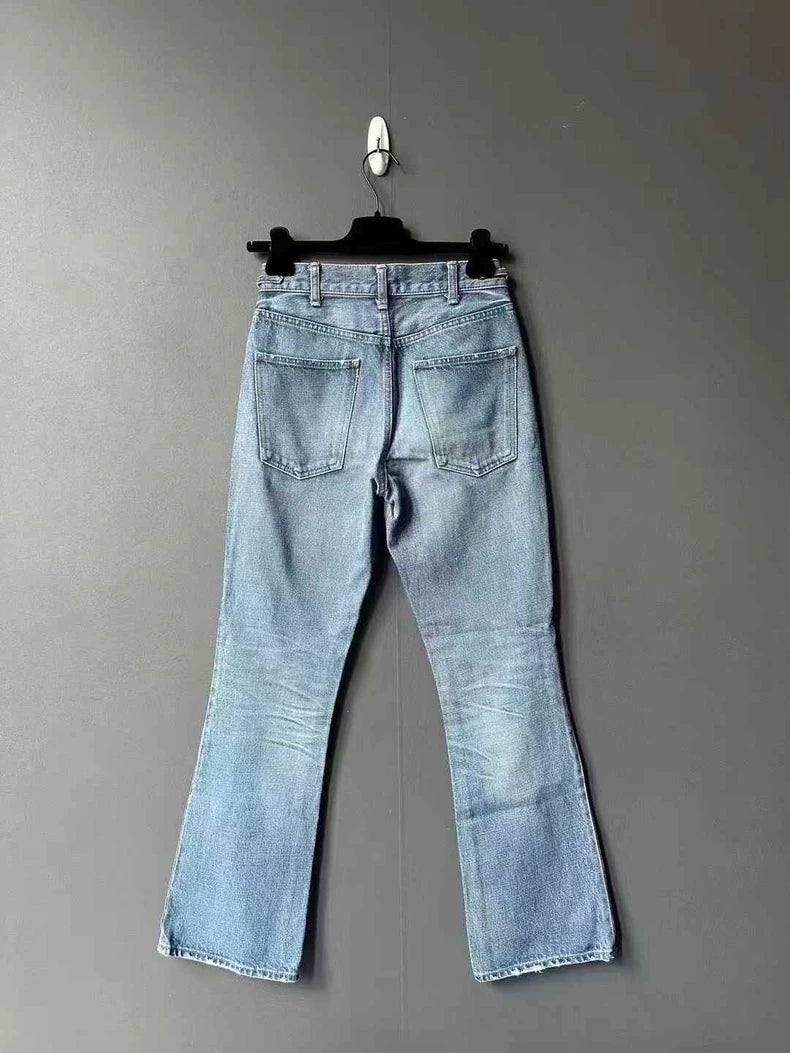 Celine Denim Pants with Flair Leg Design